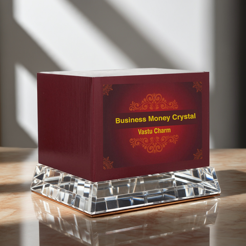 Business Money Crystal Box for Wealth & Financial Growth