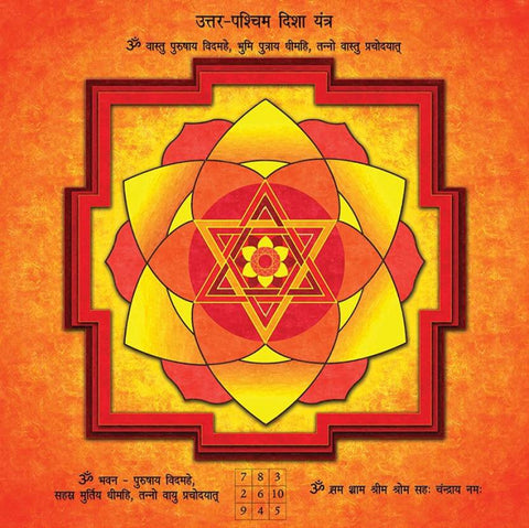 North West Direction Yantra for Home Bedroom Kitchen Toilet..