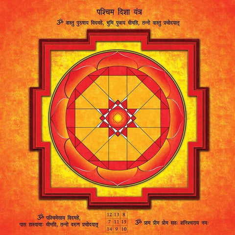 West Direction Vastu Yantra for Toilet, Kitchen & Bedroom