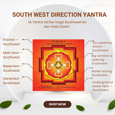 South West Direction Yantra for Home, Bedroom, Kitchen..