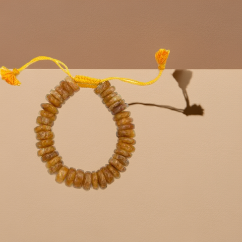 Yellow Agate Wheel Bracelet