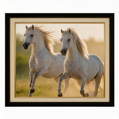 Horse Pair Decorative Photo Frame – Symbol of Strength & Success
