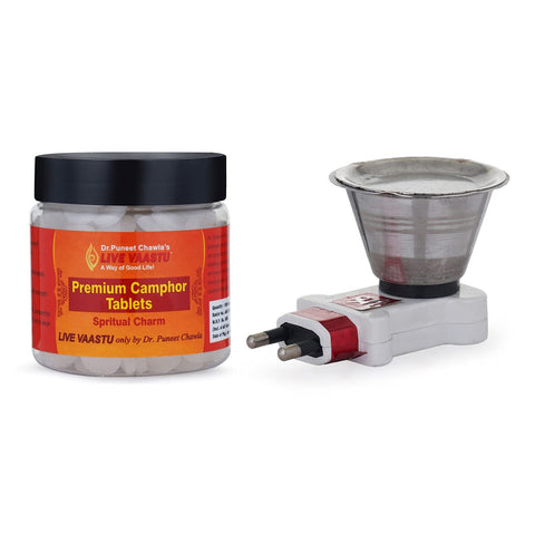 Camphor Tablet with Steel Camphor Burner