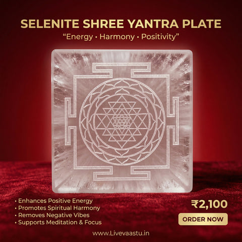 Salenite shree yantra plate