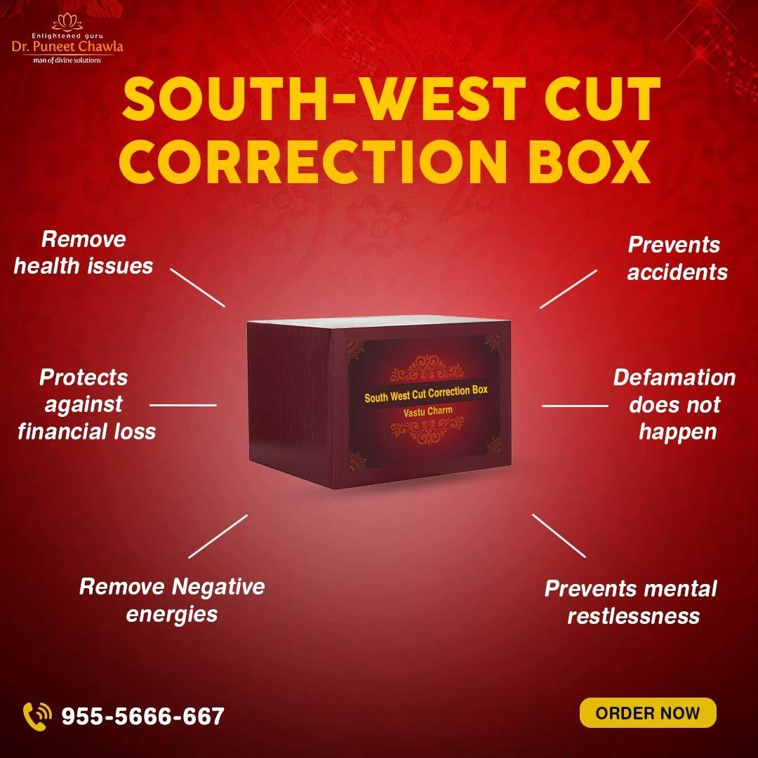 South West Cut Correction Box - LiveVaastu