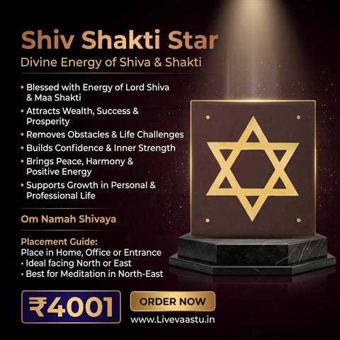 Shiv Shakti Star for Positive Energy, Vastu Dosh Nivaran,