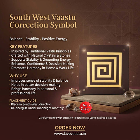 South West Vaastu Correction Symbol | South-West Remedy